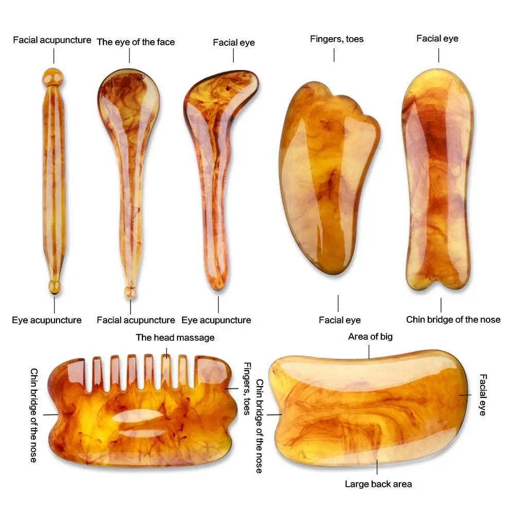 Acupuncture Massager Stick Slimming Beauty Physical  Massage Comb Facial Scraping Scraper Gua Sha Board Face Massager