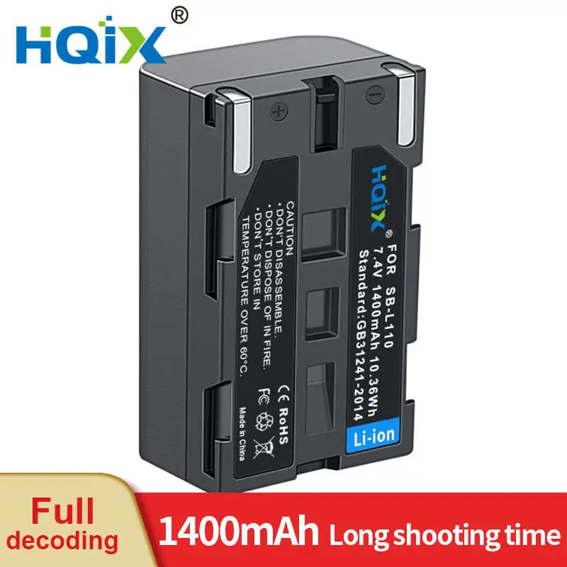 HQIX for Samsung  VP-L2000 L3000 L650 L500 L530 L4000 L600 L610 L520 L550 VM-C170 C300 C3700 Camera SB-L110 Charger Battery
