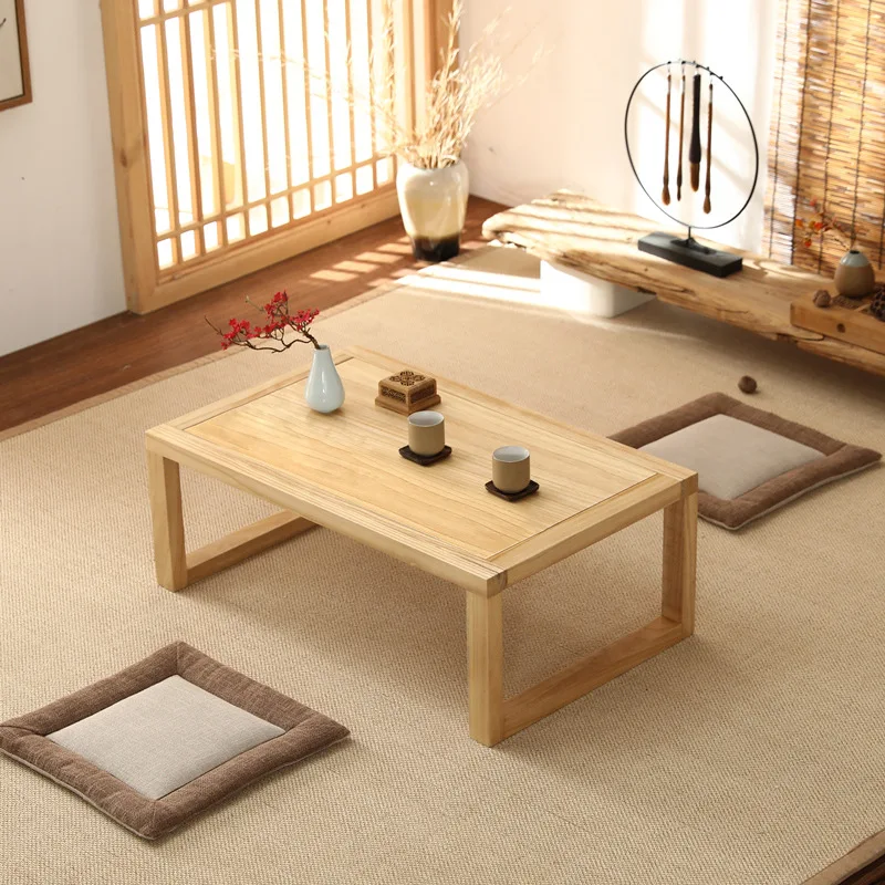 

bay window, small coffee table, tatami, Japanese style, Zen, kang , solid wood, kang, style, balcony
