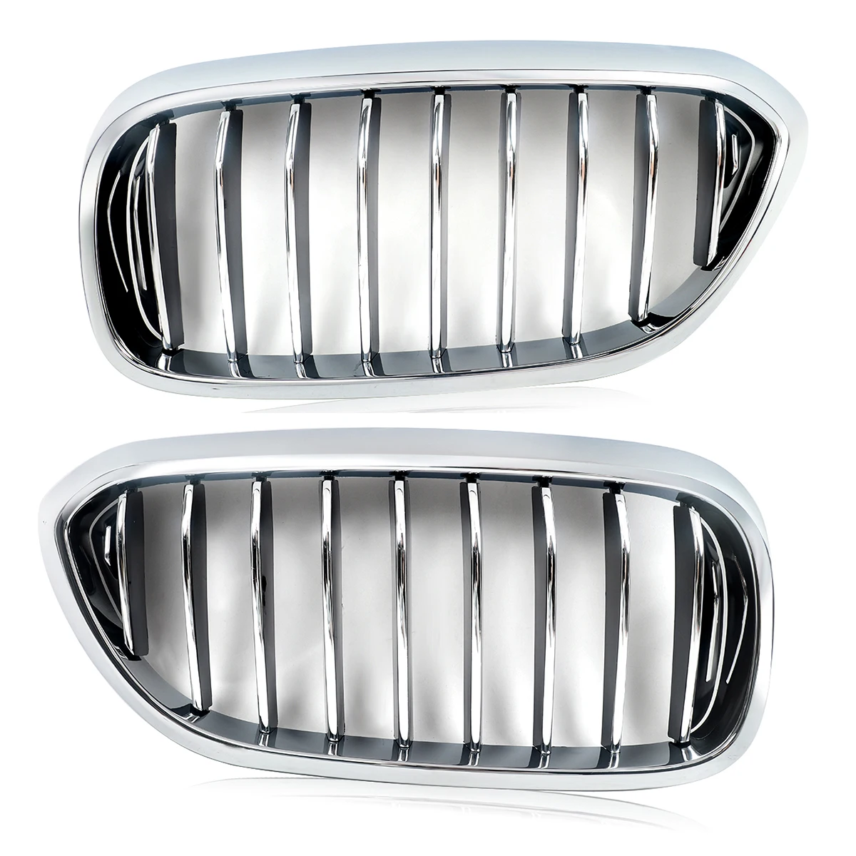 Fit for BMW 5 Series G30 G38 525 530 540Li  530i 540i 2017-2020 chrome Front Kidney Grille Grill Driver LH+RH Side