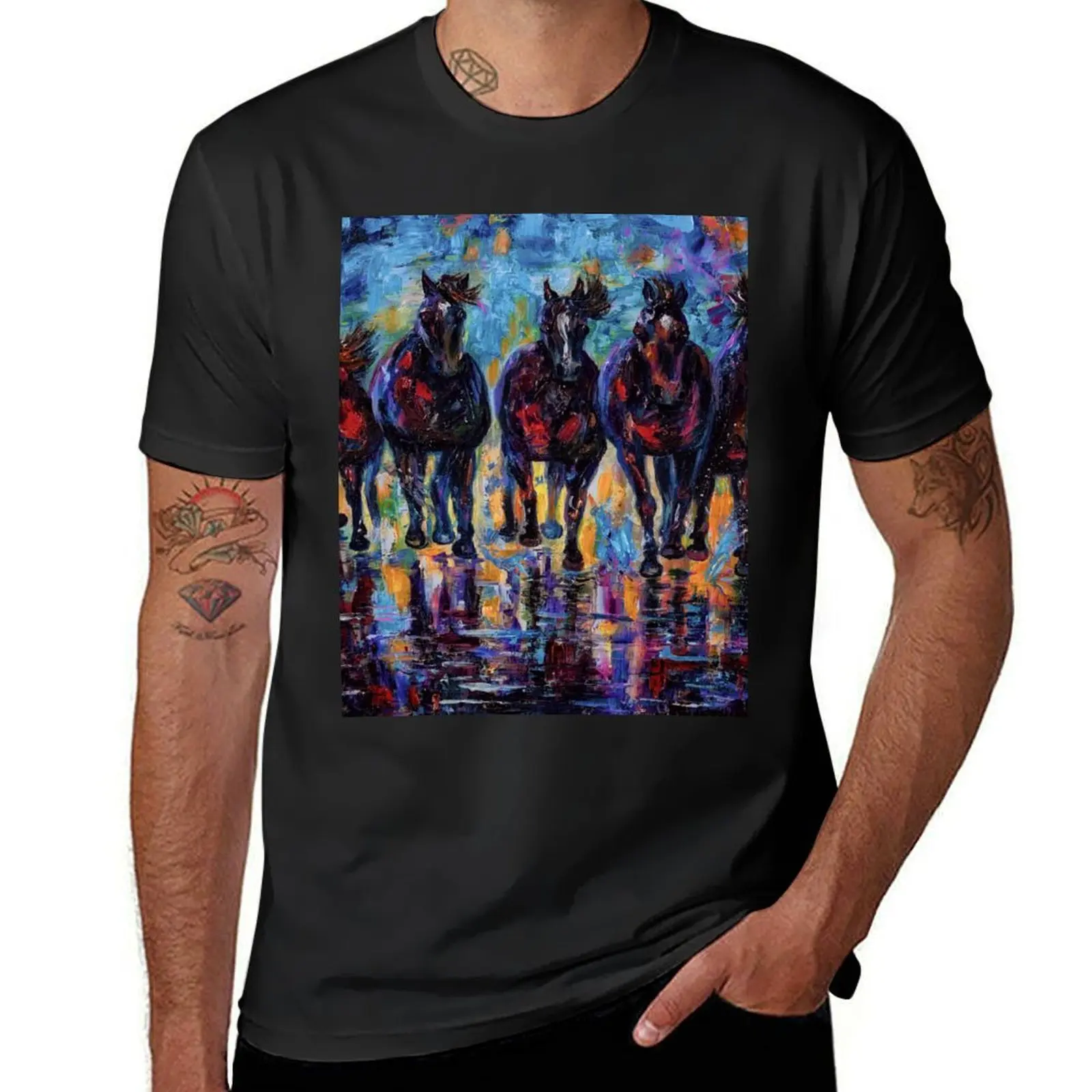 Free Roaming Wild Horses T-Shirt aesthetic clothes vintage mens t shirt