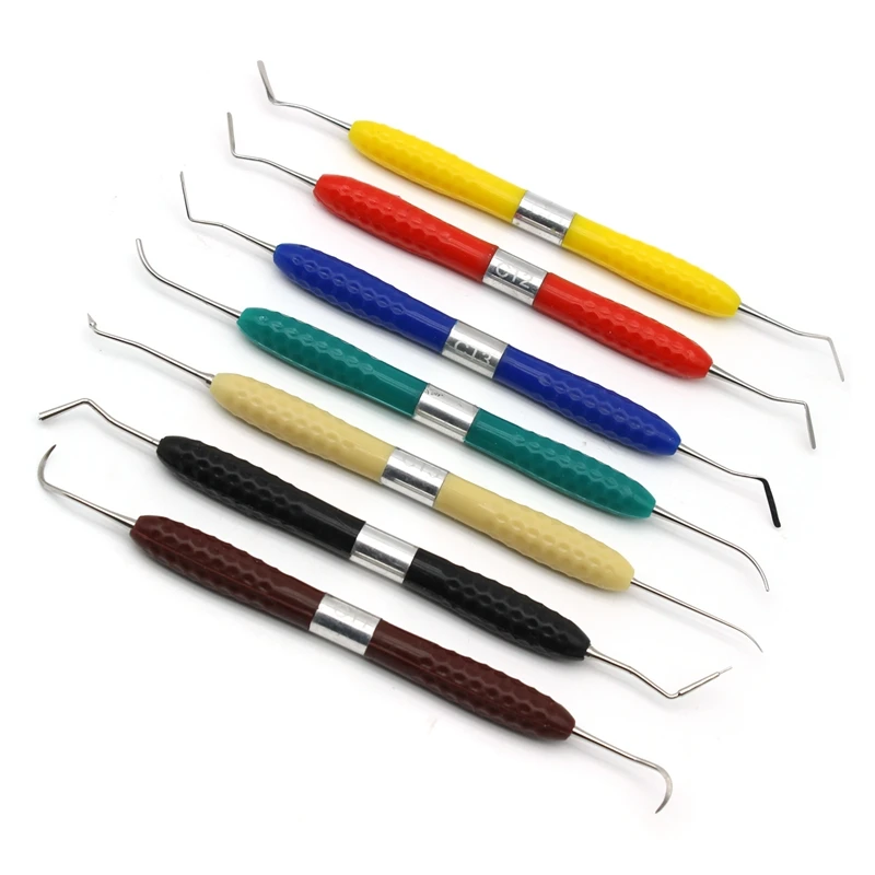 Dental Resin Application Spatula Aesthetic Restoration Knife Composite Filling Repair Tool with Silicone Handle