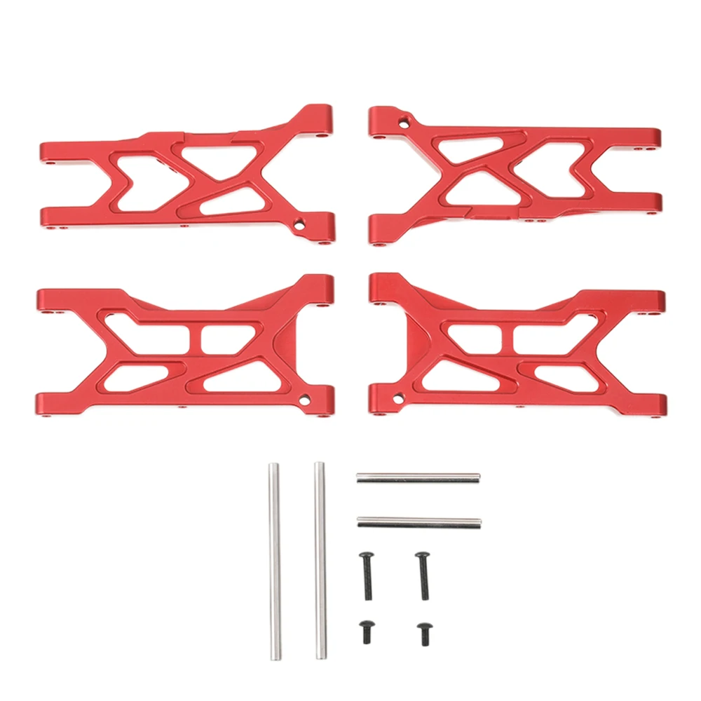 Brazo de suspensión inferior delantero de aleación de aluminio 1/10, 2 uds., brazo de suspensión inferior delantero Rc mejorado para SENTON 3S rojo