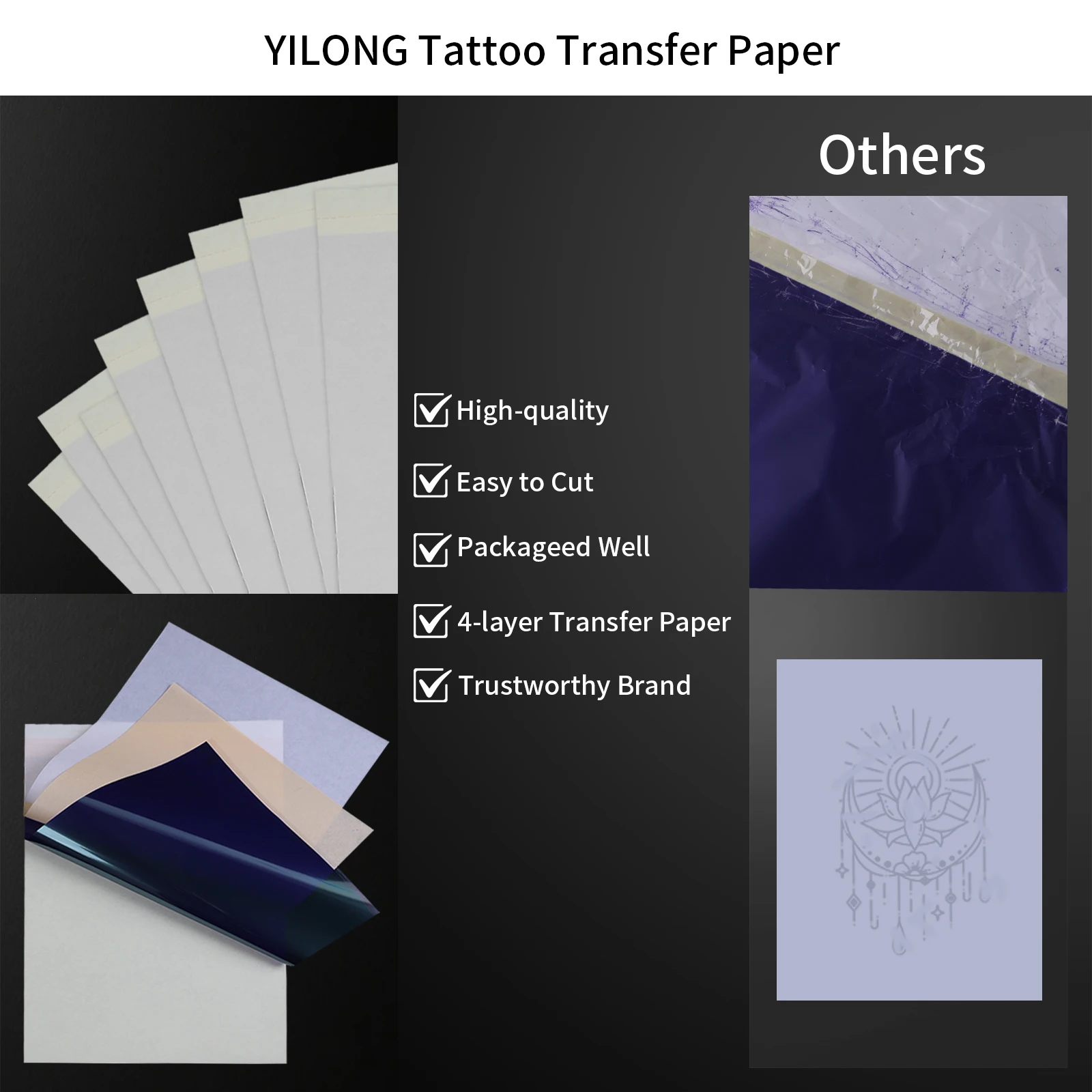 10/30/50/100Pcs Tattoo Transfer Pape A4 Size Stencil Paper Copy Paper Thermal Paper for Tattoo Transfer Tattoo Supplies