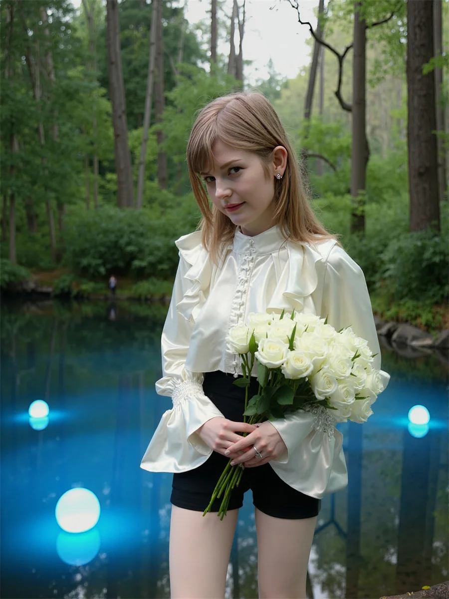 

Винтажные рубашки с расклешенными рукавами, длинные женские блузки Y2K, женская туника, зимняя повседневная обувь с вышивкой, модный флип с принтом «летучая мышь»