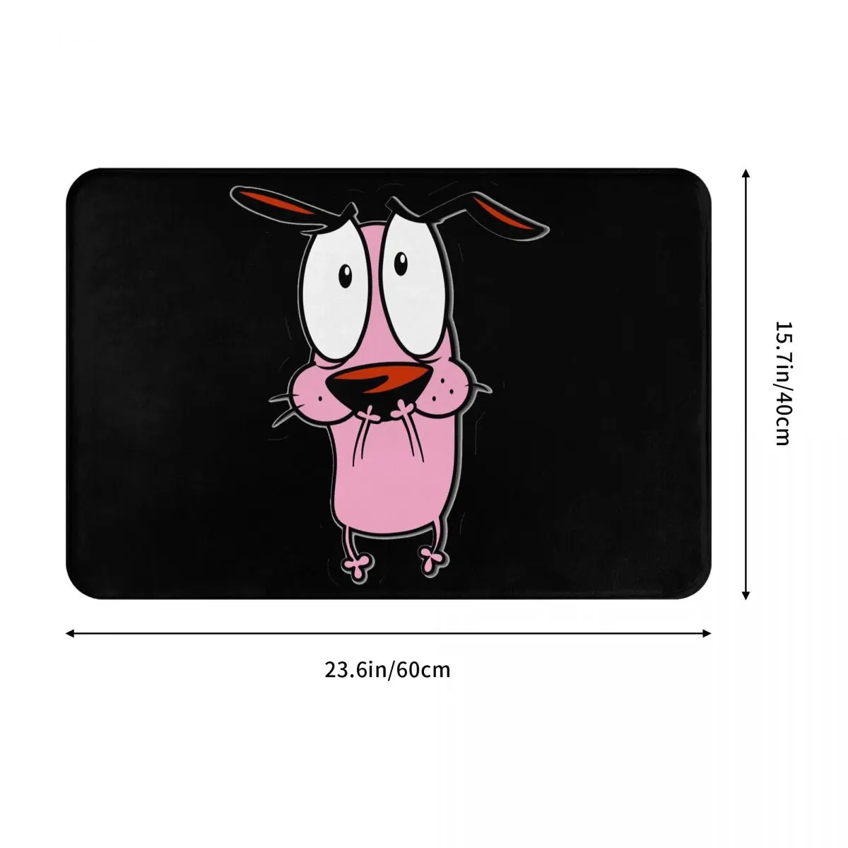 Cute Courageous Cowardlys Dog Doormat Dust-proo Carpet Rug Kitchen Entrance Home Floor Mat for Living room Footpad Mats