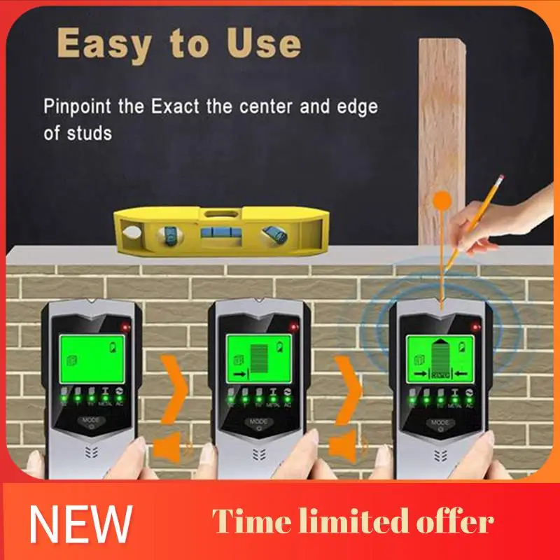 

5 In 1 Wall Stud Finder Stud Finder Wall Scanner For Wall Wood AC Wire Metal Detector Joist Pipe SH401 Replacement Spare Parts