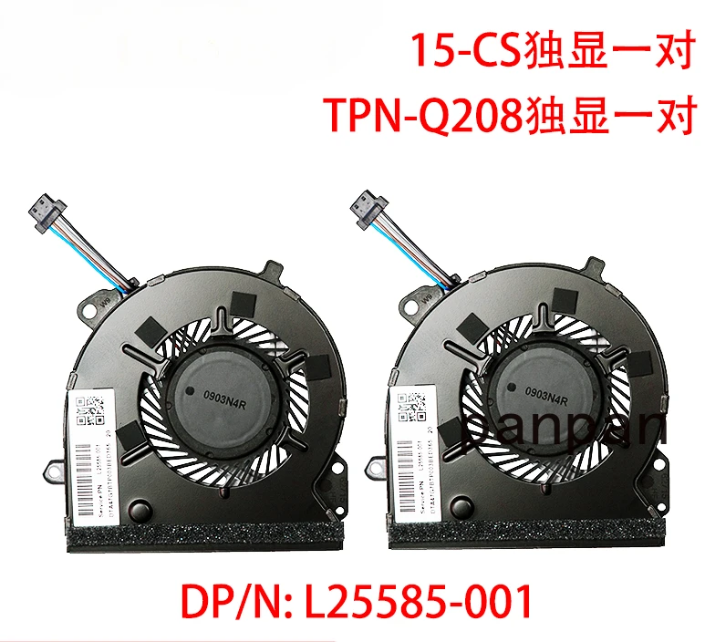 

New original CPU Cooler Fan for HP 15-CS 15-CW 15T-CS TPN-Q208 L25585-001 L25584-001 Cooling Fan