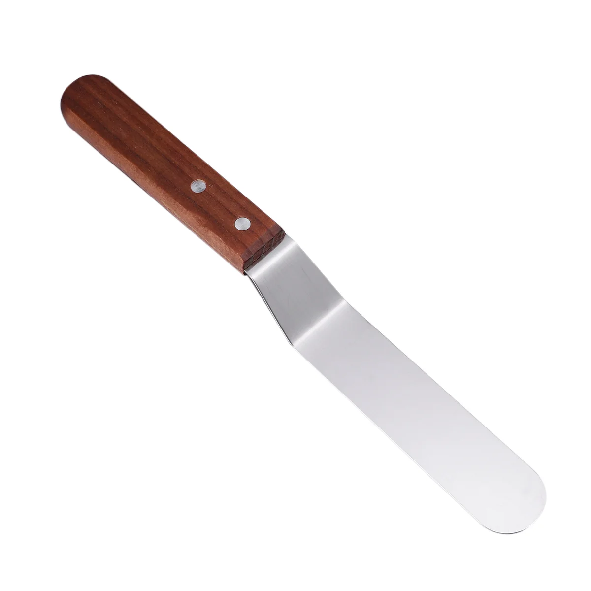 

6 Inch Icing Spatula and Smoother Butter Fondant Stainless Steel for Cream Bamboo Wooden