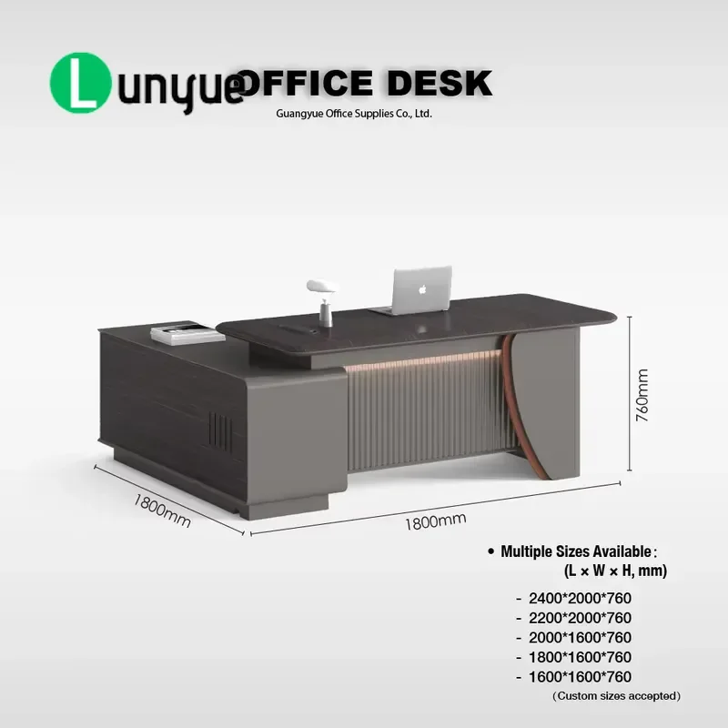 Office Desk with Built-in Charging Center Combination Lock Lockers Computer Vents Spacious Work Surface for Daily Home Office