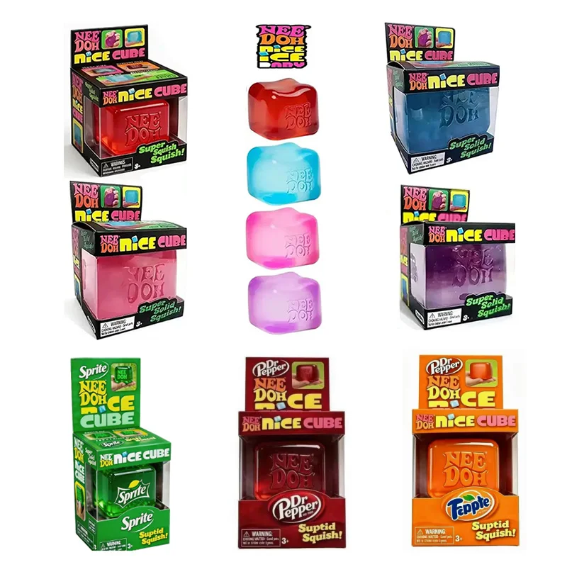 Brand-New Nee Doh Nice Cube Model Soft Squishy Toy Blind Box Sensory Stress Reliever Fidget Tool For Anxiety Relief Premium Adul