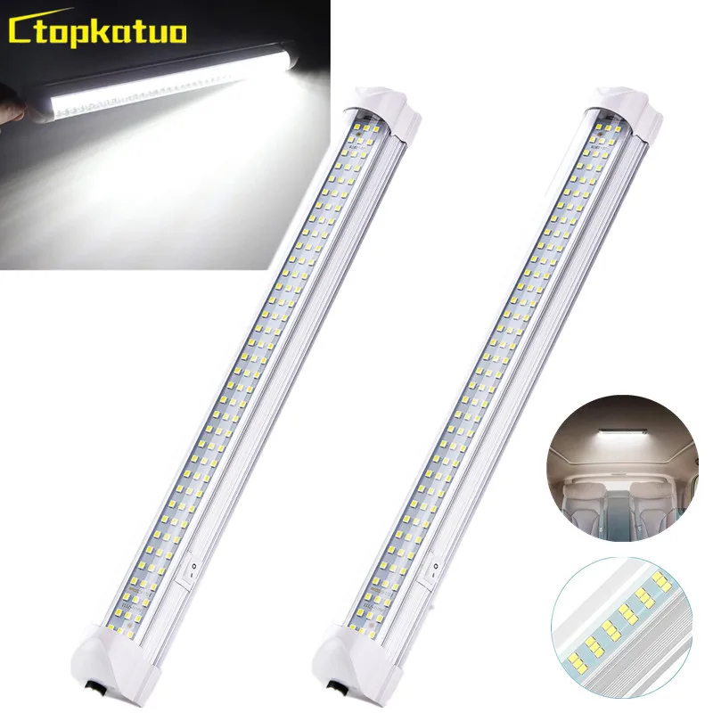 108LED Car Indoor Reading Light Camper Lighting LED Camping Ceiling Trunk Lamp 12V -80V Motorhome Interior LED Night Strip Light