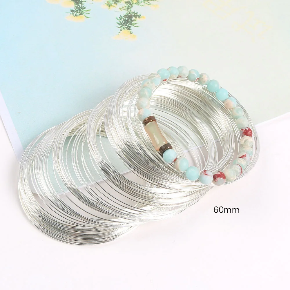 50loops/lot 0.6mm memória Acél vezeték számára DIY Gyöngydíszítés bracelet fülbevaló ékszer Gyártás Megkötés accessor Gyöngydíszítés Fém Orsó