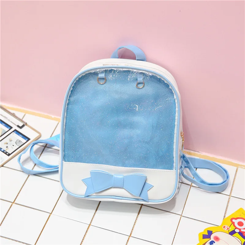 Clear Transparent Kawaii Backpacks Women Harajuku Bow-knot  display picture 2