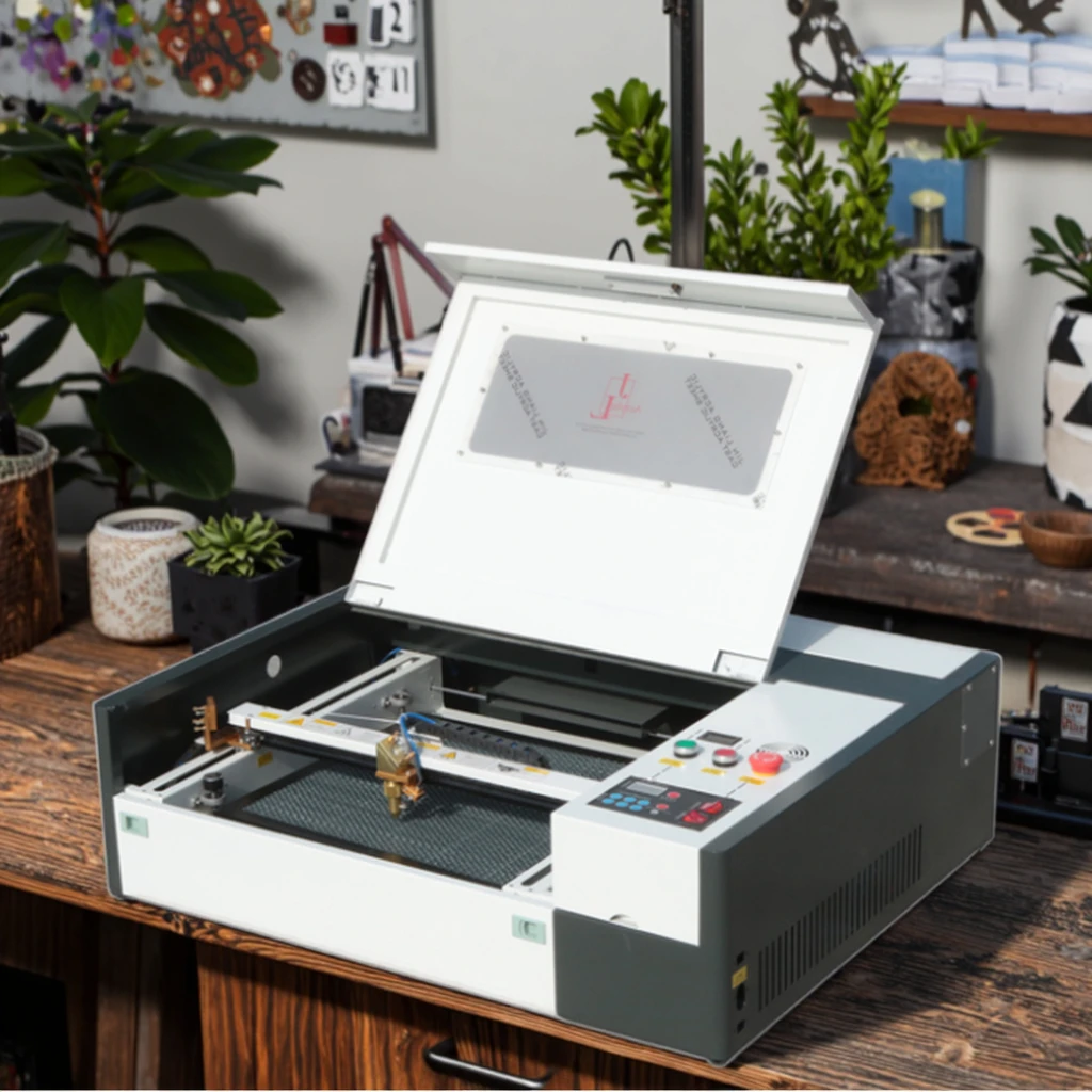 Portable 40W CO2 L/aser Engraver & 50W Cutter Mini 40*40cm New Model for Wood Plywood Paper Stone Rubber with Coreldarw Software