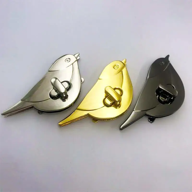 Cute Cat/Bird Clasp Locks Metal Bag Turn Lock For DIY Leather Craft Handbag Shoulder Bags Hardware Decoration Accessories