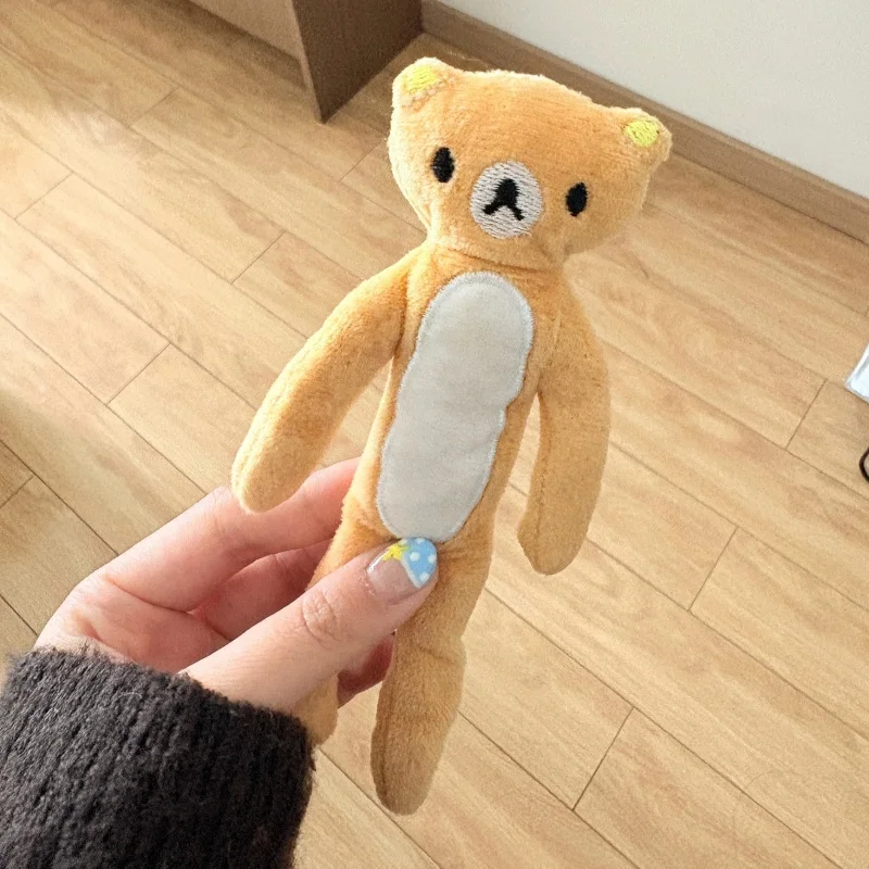 Japanese-Style Cartoon Long Legs Rilakkuma Plush Toy Pencil Case Wallet Hanging Ornament Desktop Decoration Friend Birthday Gift - view 5