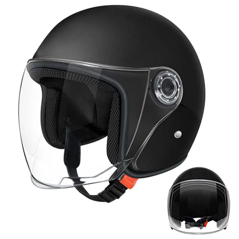 

Safety Helmets Cute Four Seasons Half-helmets Retro Comfortable Ventilation Racing Moped Sunscreen Helmets For Men Women