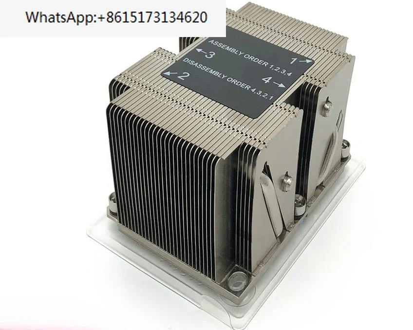 LGA3647 rectangular 2U4 heat pipe passive CPU server heat sink R81