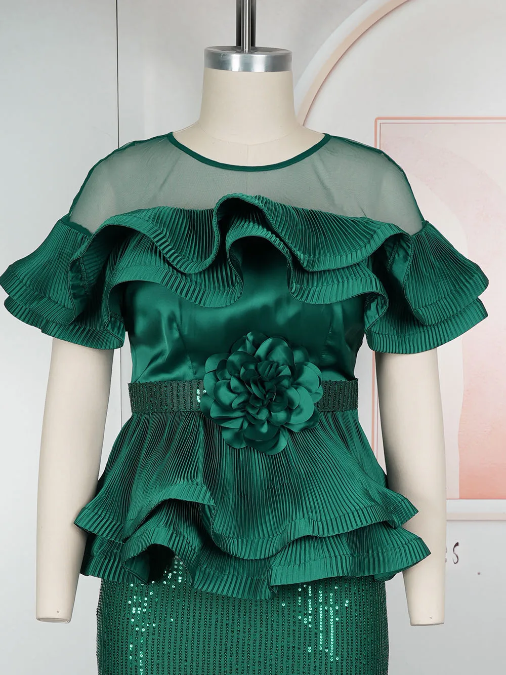 Vestidos africanos elegantes para mujer, vestido largo de fiesta de boda con volantes a la moda, vestido de noche de lentejuelas turcas de talla grande 2025