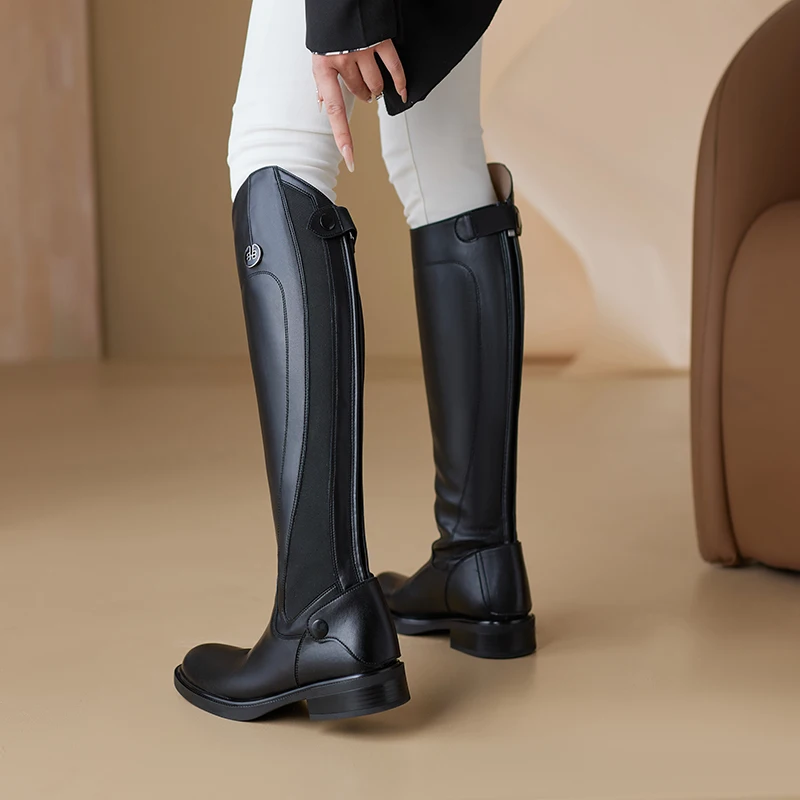 Womens Equestrian Supplies Long Boots Trend Equestrian Boots Riding Equipment Non-Slip Ultra Footwear Resistant Horse Rider Shoe