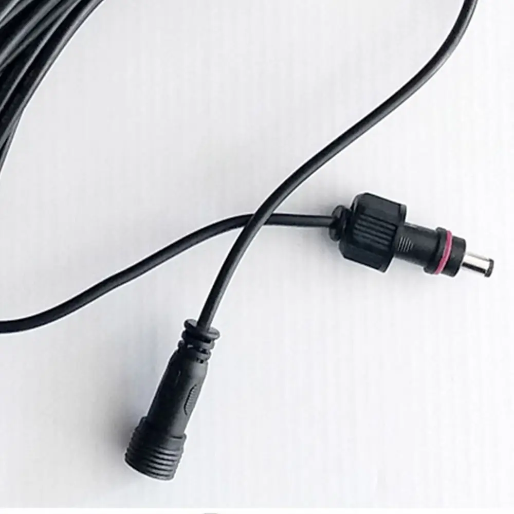 

Black Solar Extension Cable Double Hole 16.4FT (5M) Solar Panel Cable Wire Weatherproof Durable Outdoor Lighting Cable