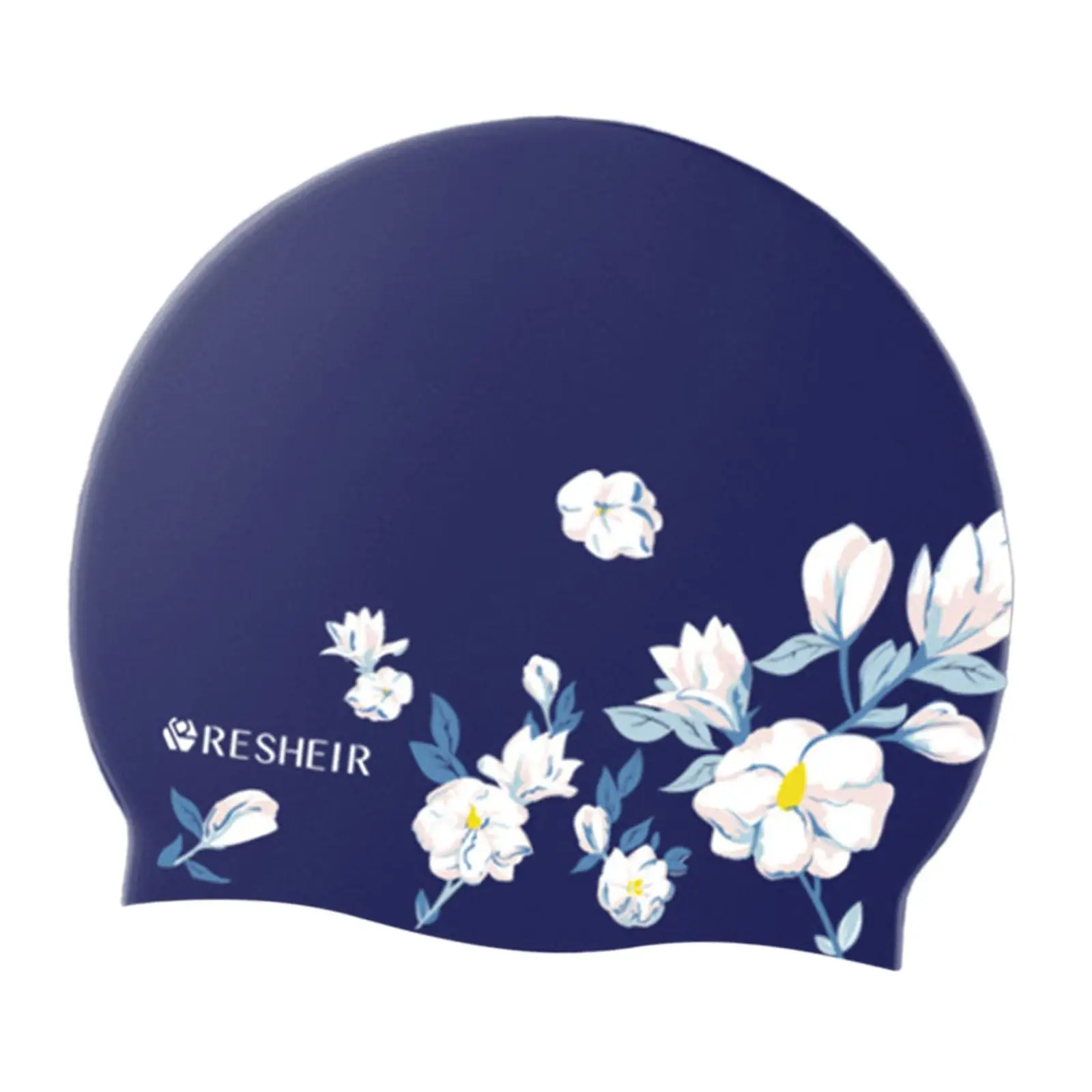 Adult Waterproof Swim Cap Printed Silicone Hat Braids Cover for Pool Swimming Race Summer Diving
