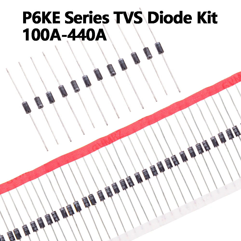 P6KE 100A 150A 160A Series TVS Diode Kit Unidirectional Transient Voltage Suppressors for Industrial Use & Circuit Safety 220A