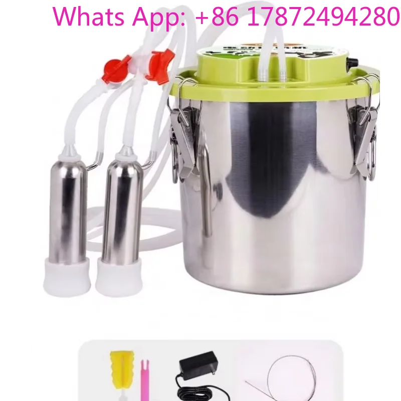 16L Electric Pulse Automatic Cow Milking Machine With Stainless Steel Bucket Suction Milking Machine for Cow Sheep Goat