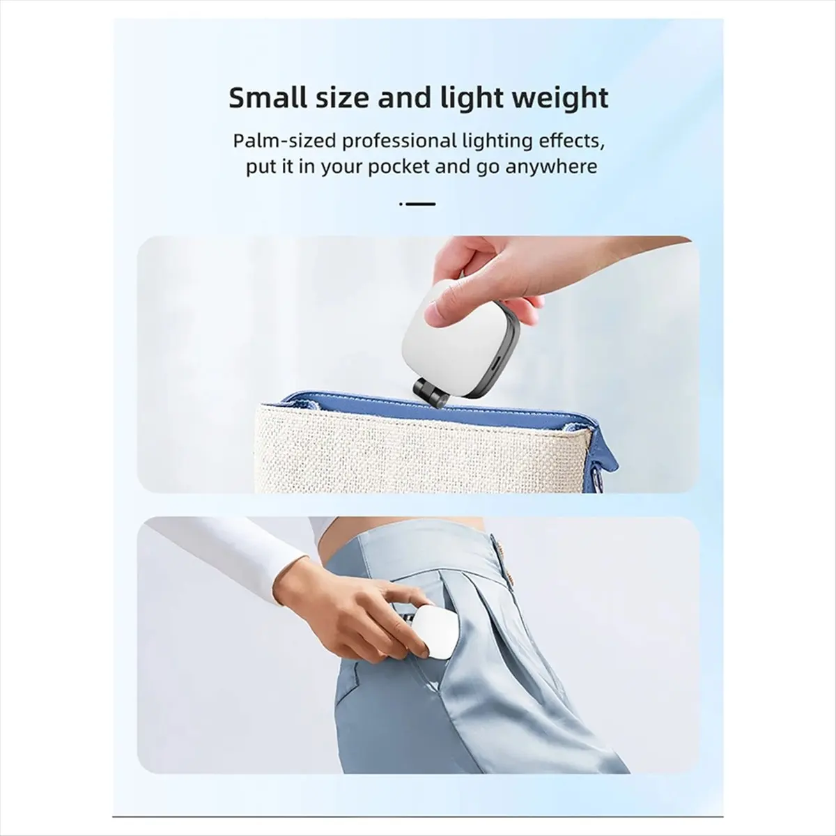 giftnew Magnetic Fill Light for Live Broadcast, Mobile Phone Ring Light, Mirror,Beauty Selfie Light,Compact Portable Light Black
