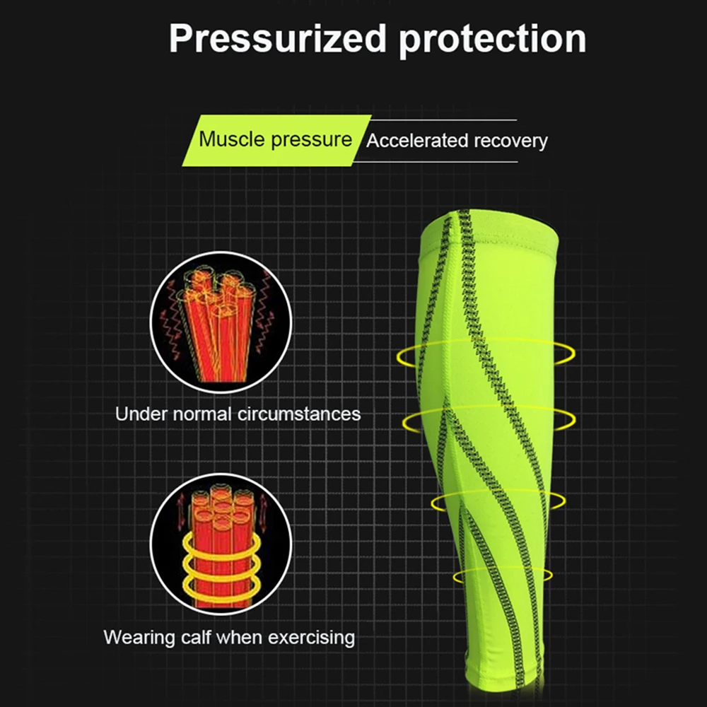 1 pz Manicotti per gambe a compressione per supporto sportivo per polpacci, supporto per maniche atletiche Sollievo dal dolore per stecca per tibia