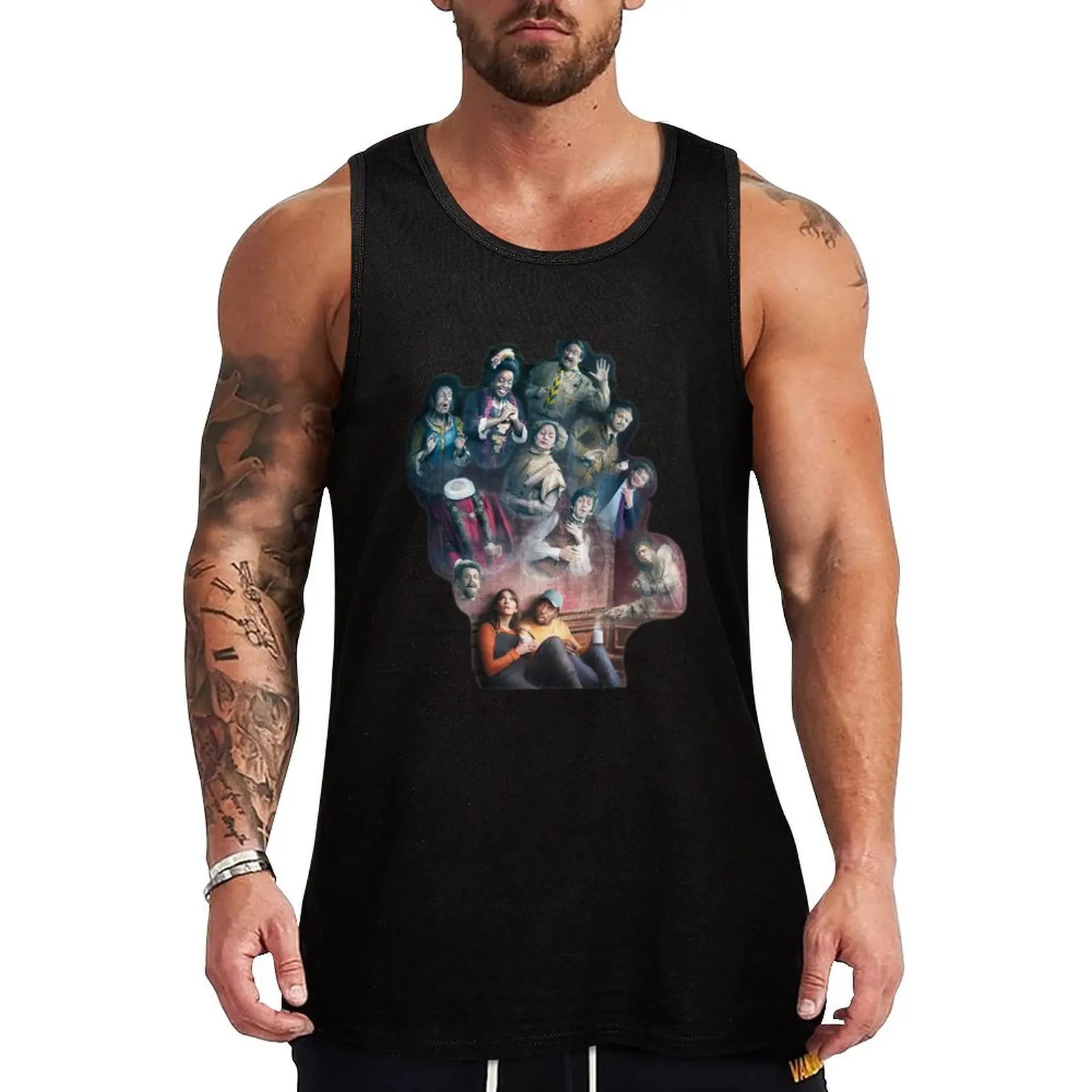 

Ghosts BBC Tank Top T-shirt Men's gym bodybuilding men gym training accessories anime clothes
