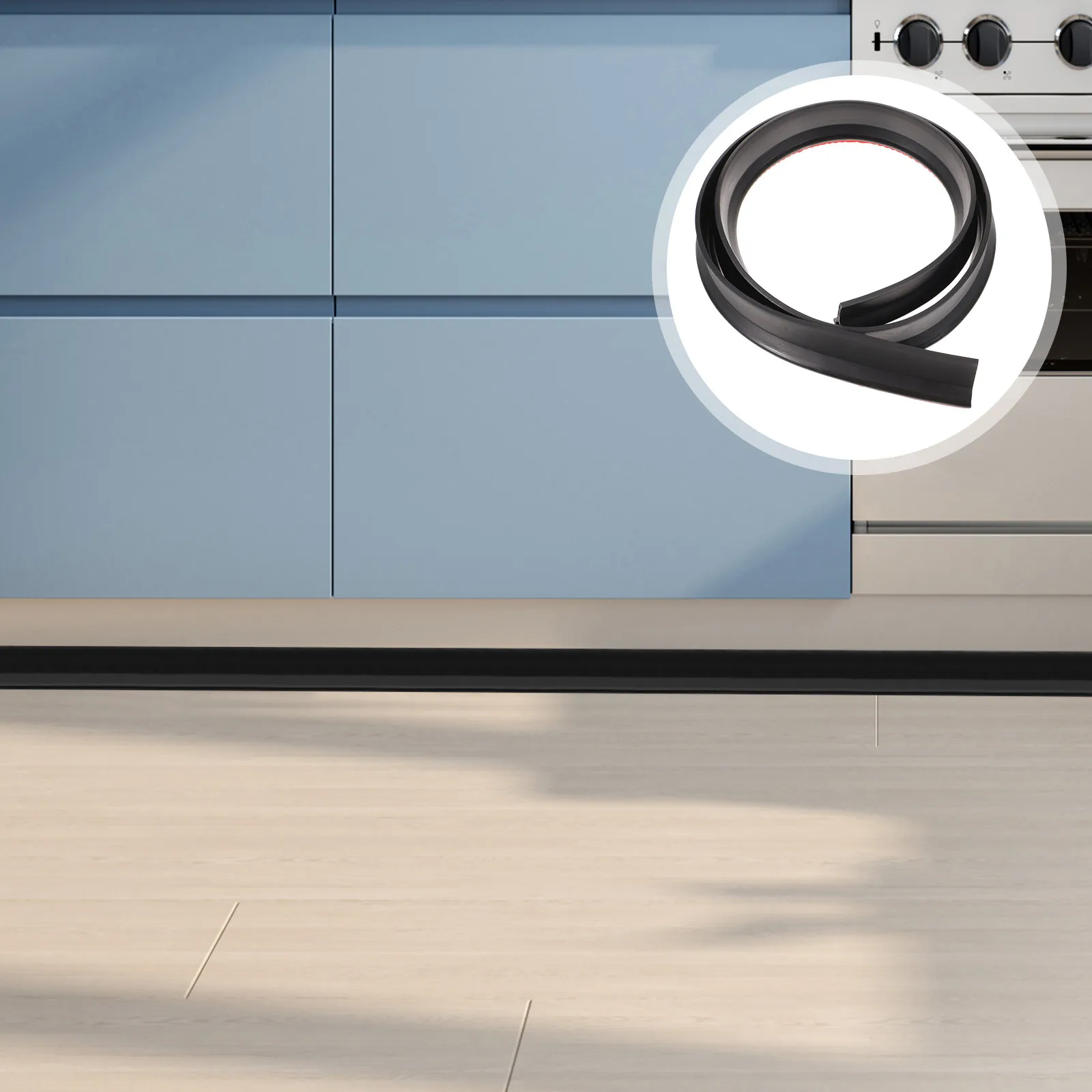 

Shower Water Stopper Rubber Strip 1m Bathroom Threshold Floor Seal Water Dam Strip Splash Guard for Shower Kitchen Moisture