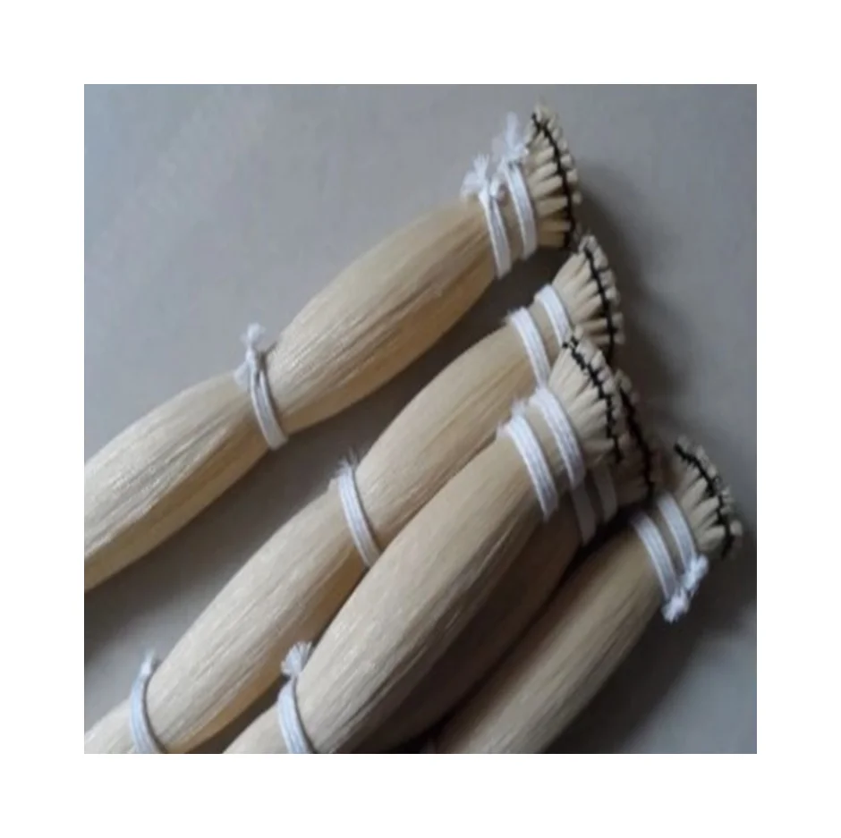 

Natural White Bow Hair Horse Tail, Double Bass, Mongolia, 250g, 75-80 cm