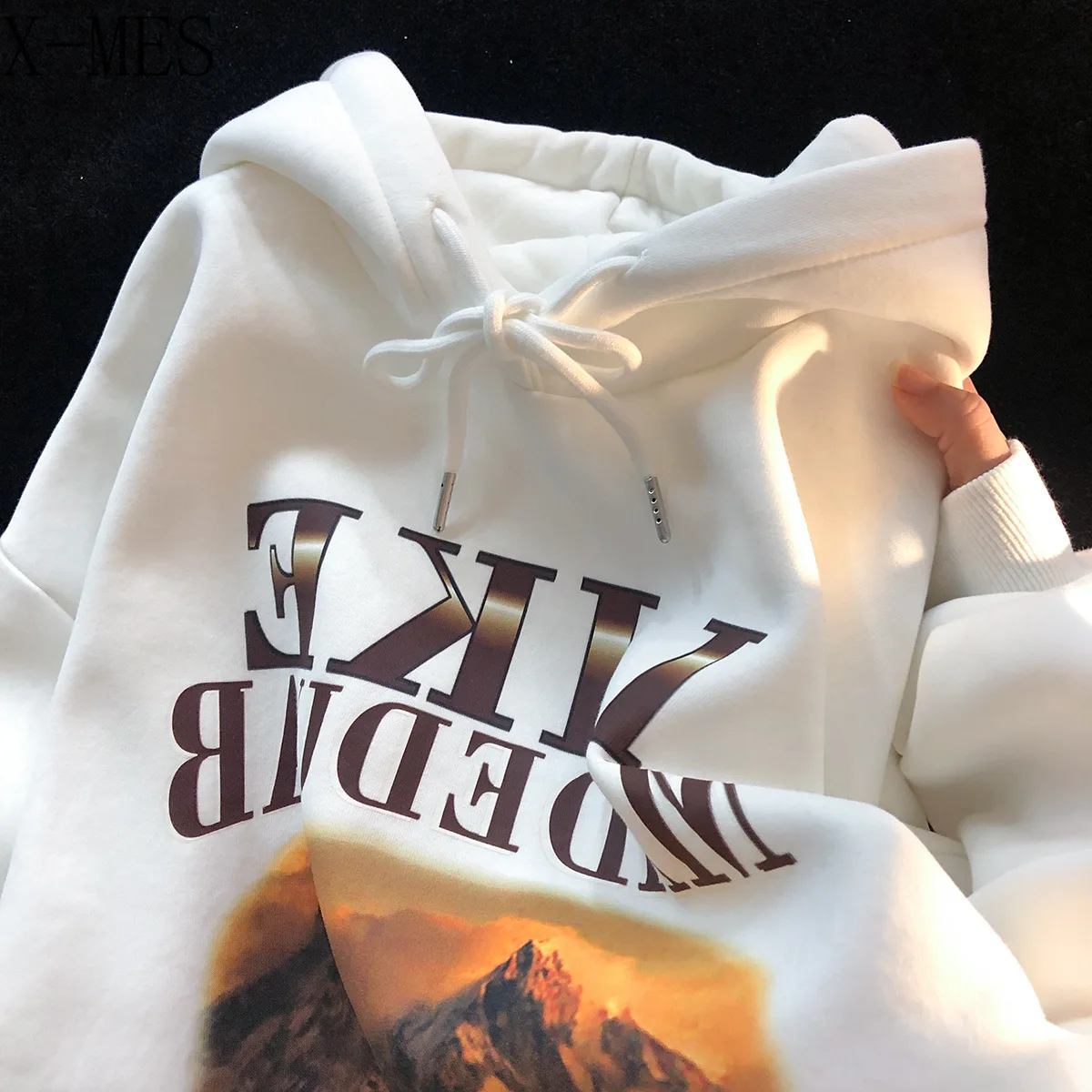 Korean Harajuku Top New Retro Street Sweatshirt Unisex Oil Painting Print Thickened Loose Casual Long Sleeve PulloverCouple Y2K