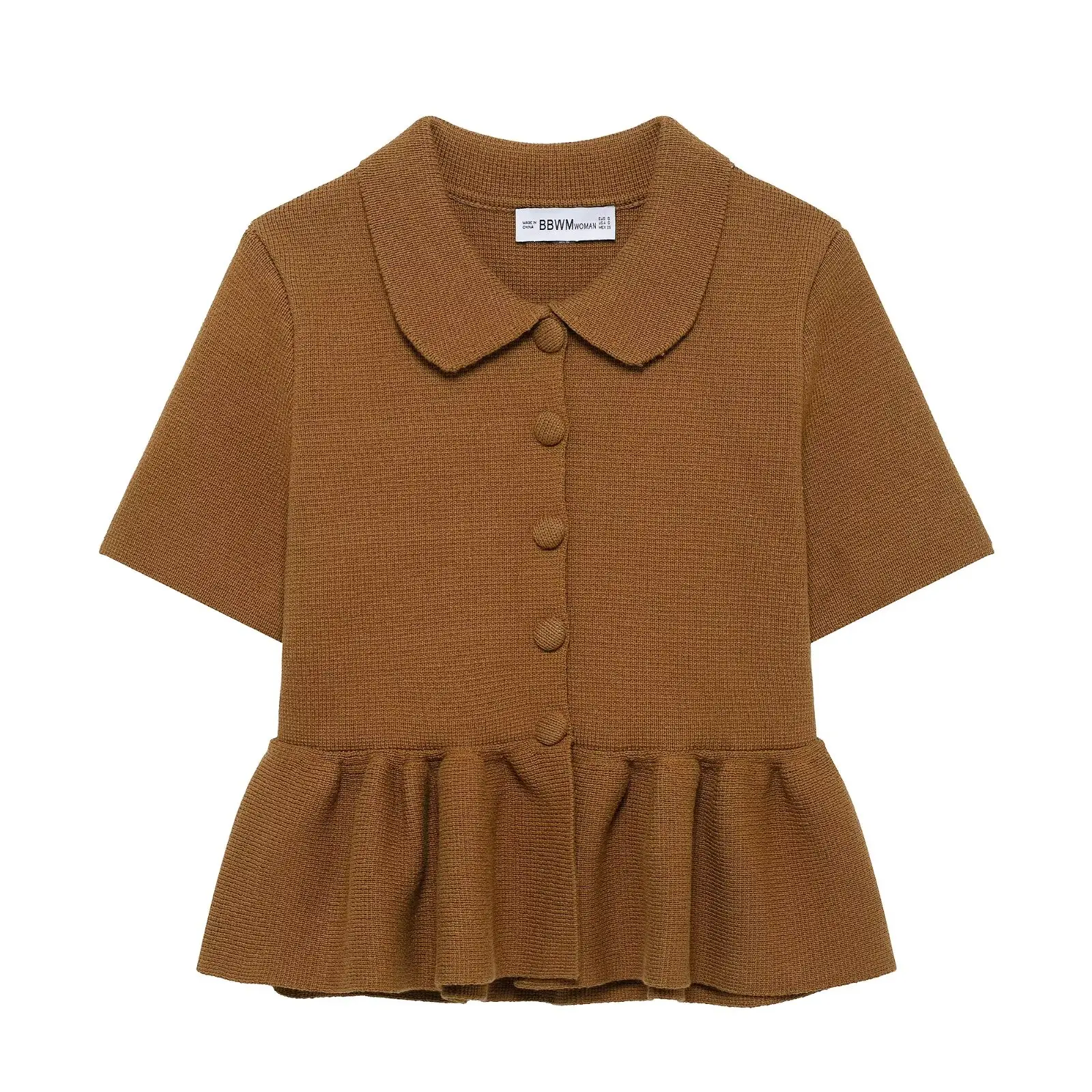 

Outerwears Women Elegant Sweater Coat Ladies Casual Short Sleeve Knitted Sweater Coat Knitwear Women Clothing