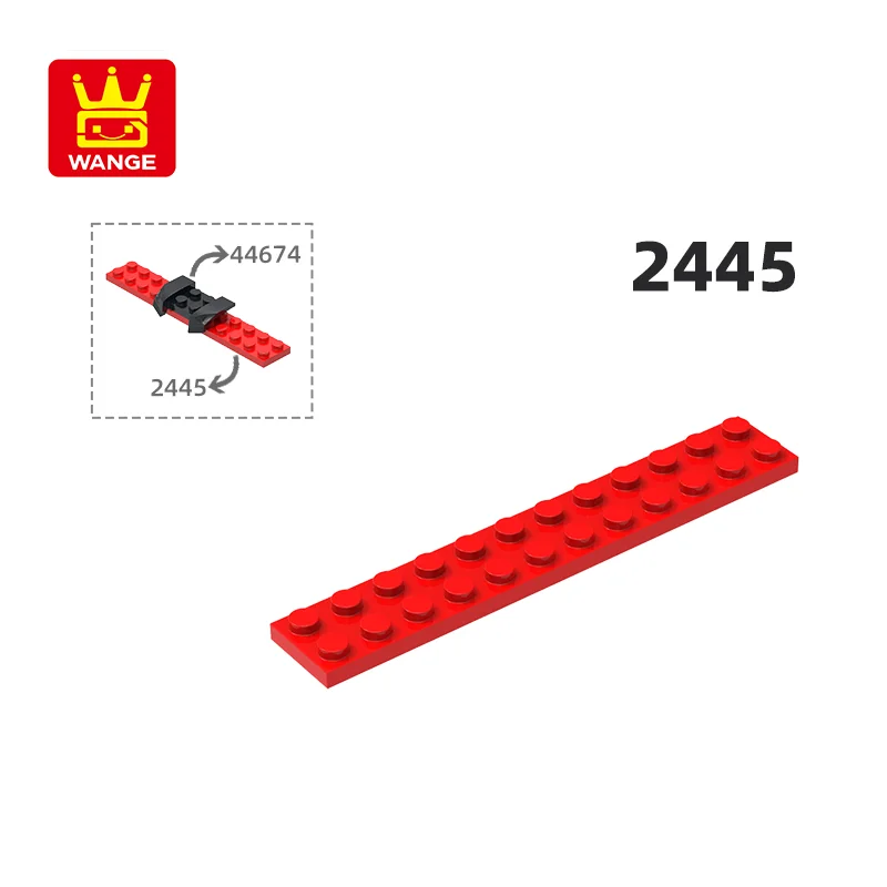 WANGE  2445 100g/29PCS 2x12 Plate Board Building Blocks Moc Color Accessories Compatible with Brick DIY Spare Parts Toy Gift