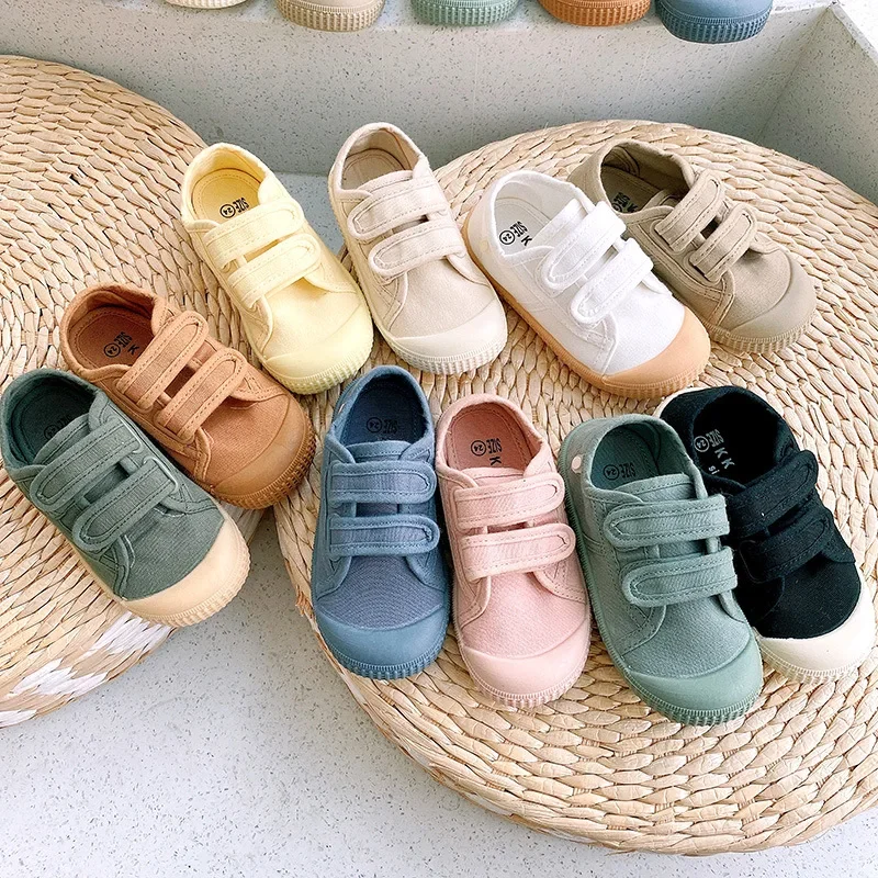 Zapatillas Unisex 2023 New All Match Girl Sports Shoes Kid Flat Bottom Kids Shoes Boy Casual Shoes Primary School Canvas Shoes