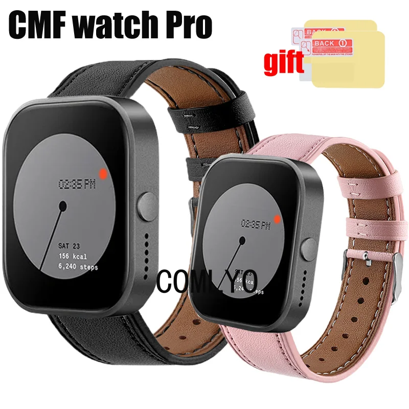 

Ремешок для умных часов CMF watch Pro, кожаный мягкий спортивный браслет, сменная Защитная пленка для экрана