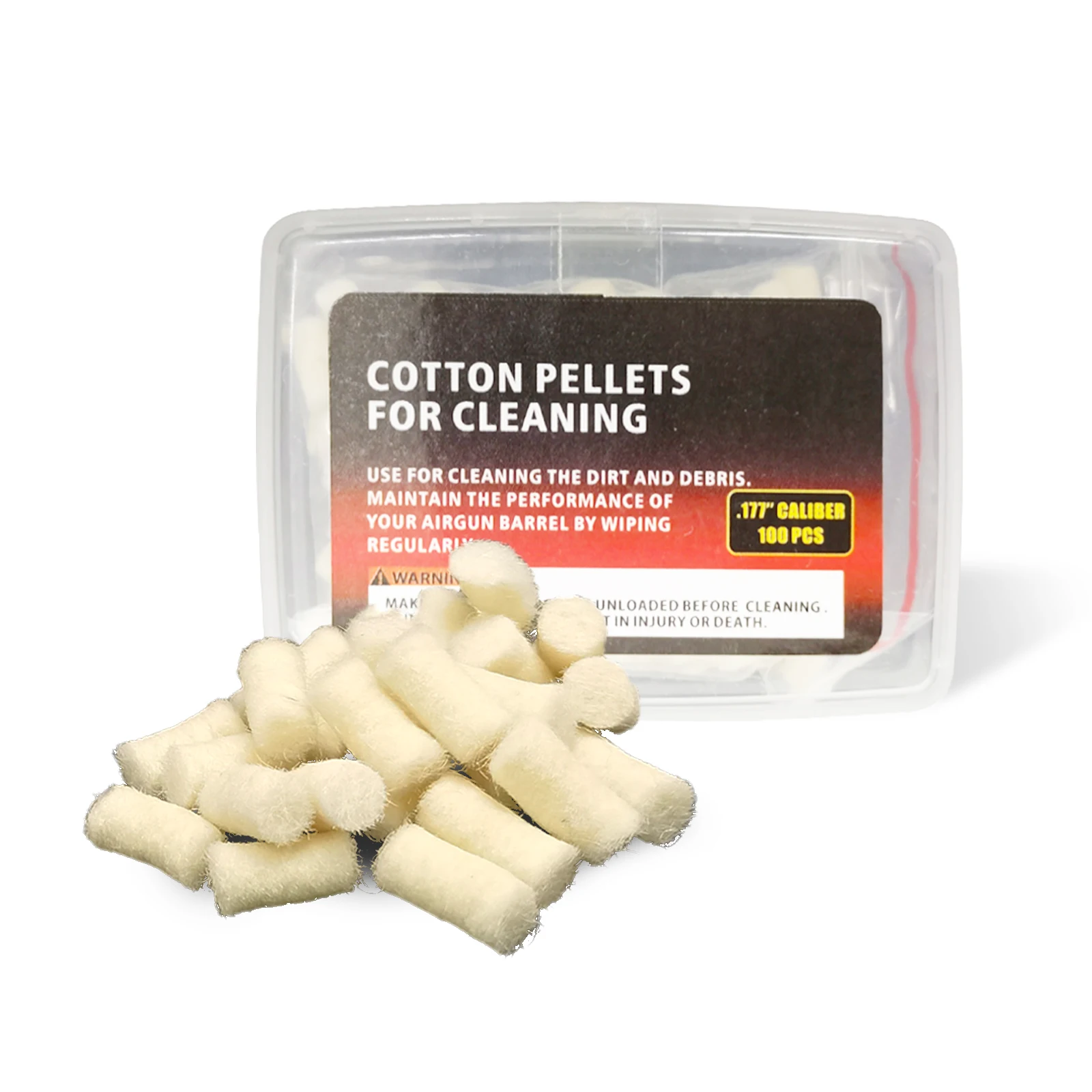 Tactical VFG Cleaning Pellets .177 .22 .25 4.5mm Caliber Wool Felt Cleaning Kit with Woven Texture Removed Fouling and Dirt
