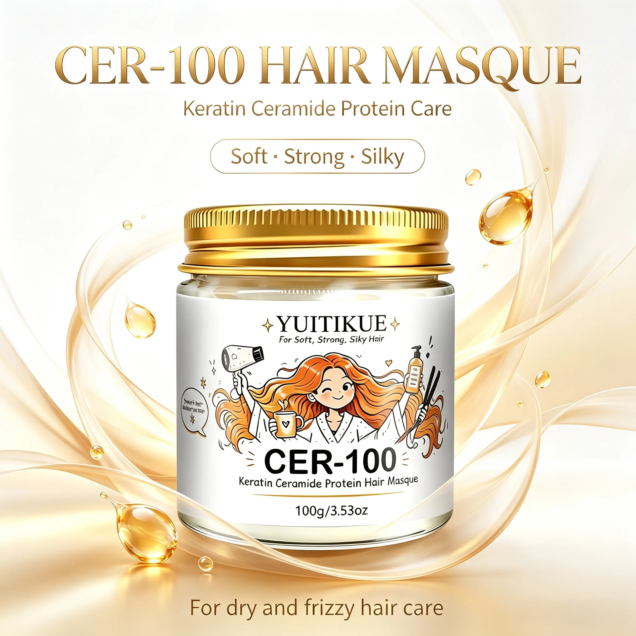 Ceramide Moisturizer - YUITIKUE Keratin Seramid Saç Maskesi CER-100