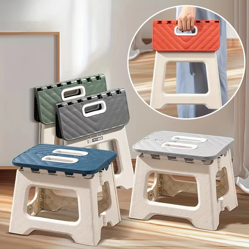 Folding Stool Household Lightweight Leisure Fishing Stool Children Utility Small Bench Outdoors Portable Non-Slip Plastic Chair image 2