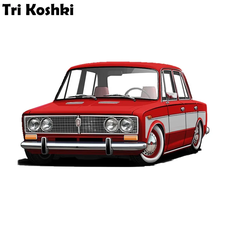 Tri Koshki KCS467 Classic VAZ 2103 Car Sticker PVC Decals Sticker on Car Bumper Laptop Fridge  Laptop Wall