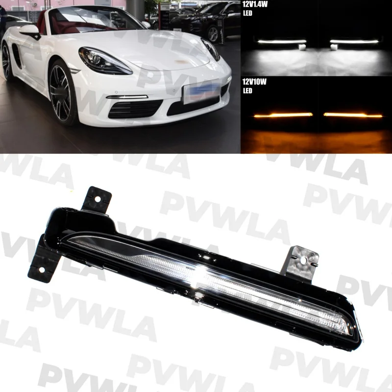 

For Porsche 718 2017 2018 2019 2020 2021 2022 Right Side Front LED DRL Daytime Running Light Lamp Assembly