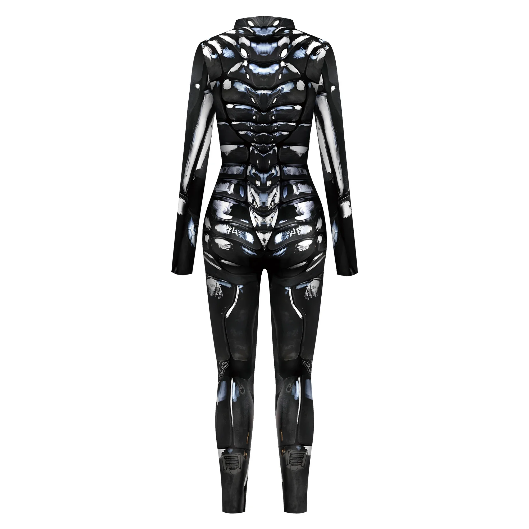 Cool Robot Mecha Bodysuit Couple Punk Cyberpunk Steam Future Technology Slim Bodysuit Role Playing Costume Women Men Bodysuit