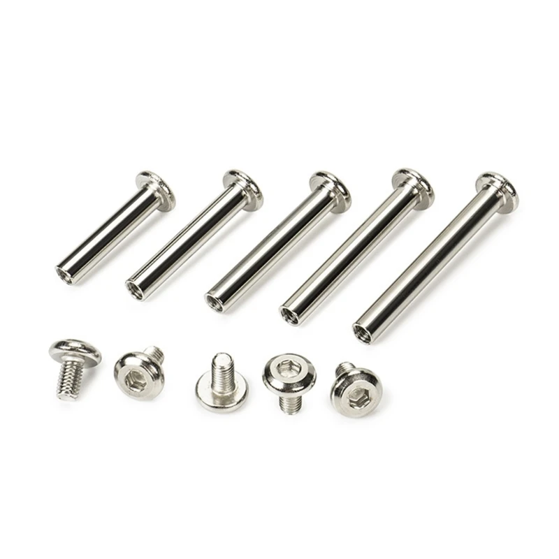 10x Inner Hexagon Screws Nails Rivets Stainless Steel Screws 30/35/40/45/50mm Screw Post Belt Tacks Screws for Luggage