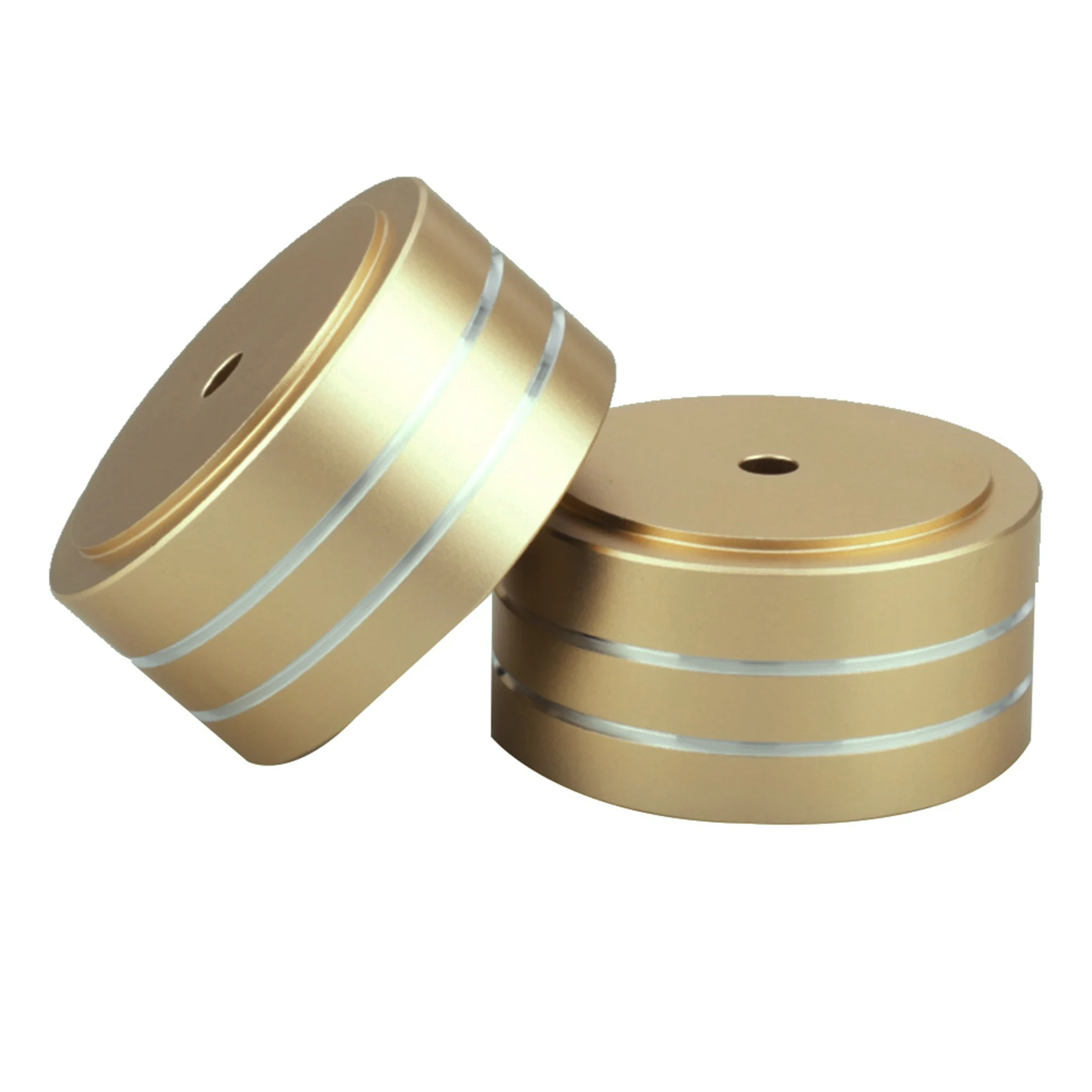 8Pcs 40X20mm Aluminum HIFI AMP Speaker Isolation Stand Turntable DAC Feet Pad (Gold)-Y18A
