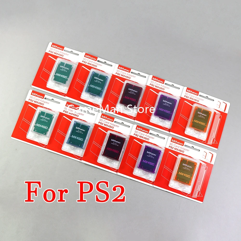 

Transparent Housing Card Adapter TF/SD Card Adapter For PS2 Console MX4SIO SIO2SD Memory Card Program Game Card