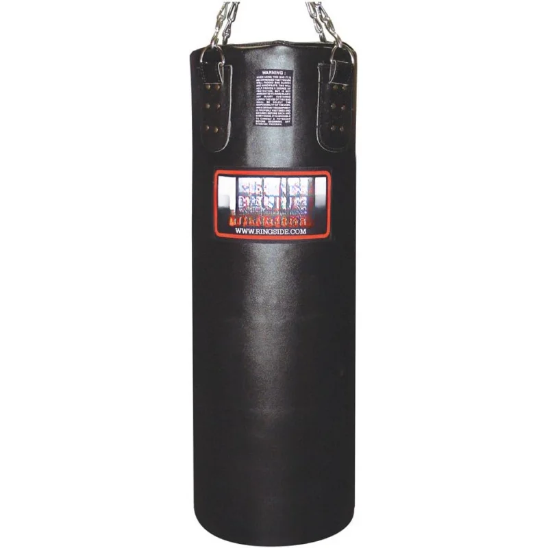 CCJRingside Leather Boxing Muay Thai MMA Fitness Workout Training Kicking Punching 65 lb. Heavy Bag - Soft Filled