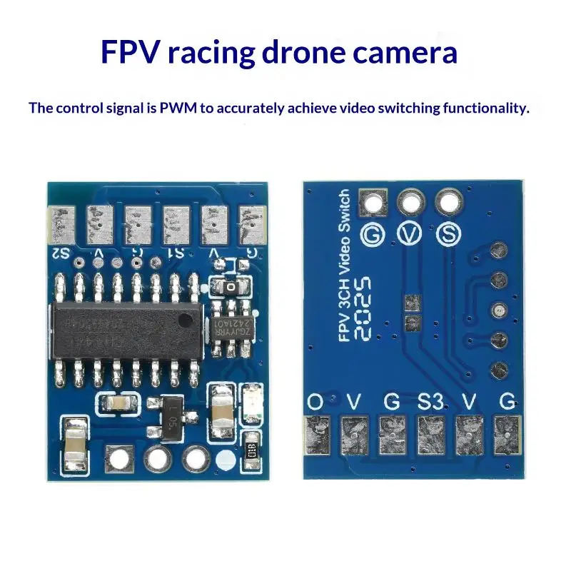 1Pcs Video Switch Module DC 5-12V 2/3 Channel PWM Video Switcher For FPV Crossover Camera Accessories